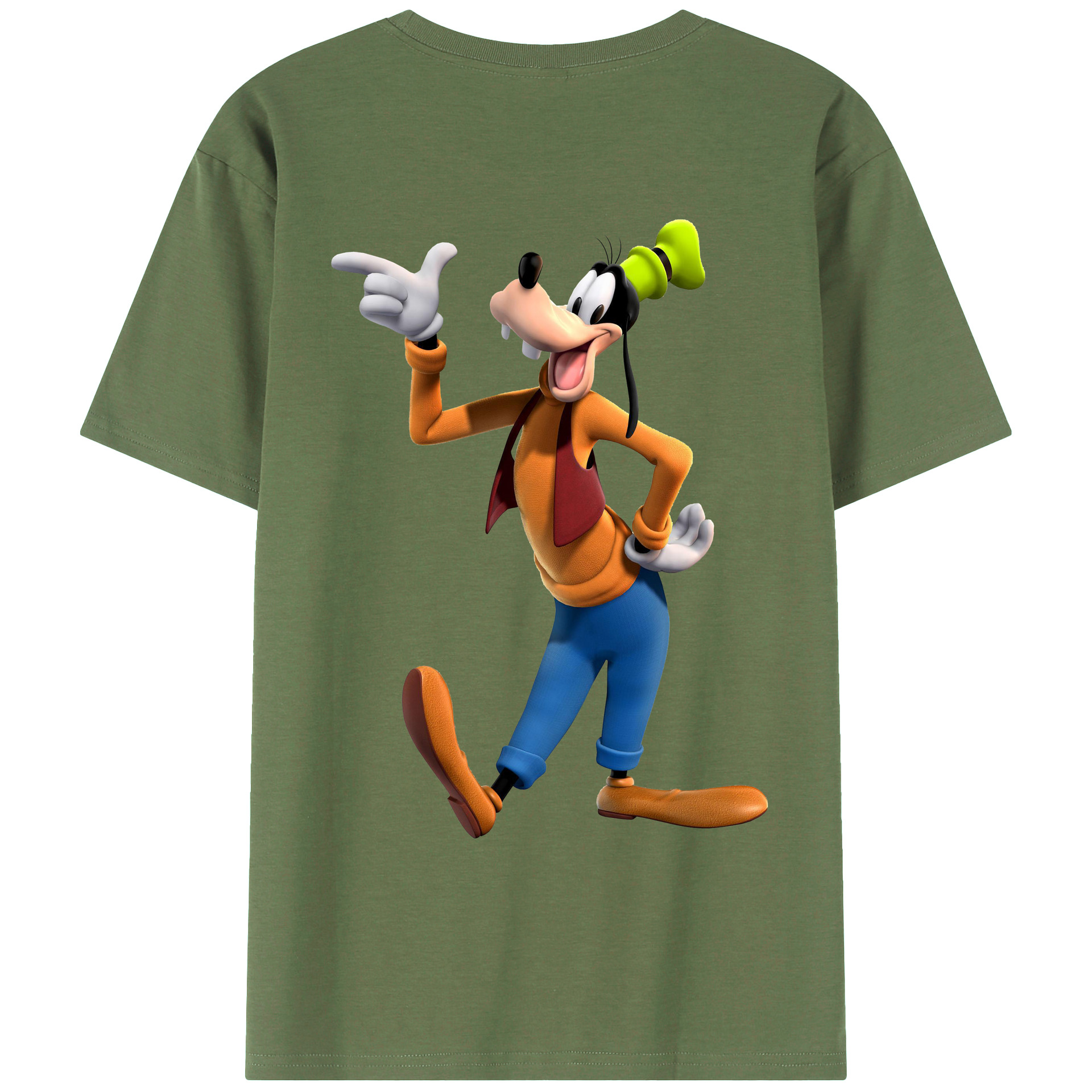 （画像用） ミッキーマウス Mickey Mouse 綿100％ メンズ半袖Tシャツ（バックプリント） 通気性